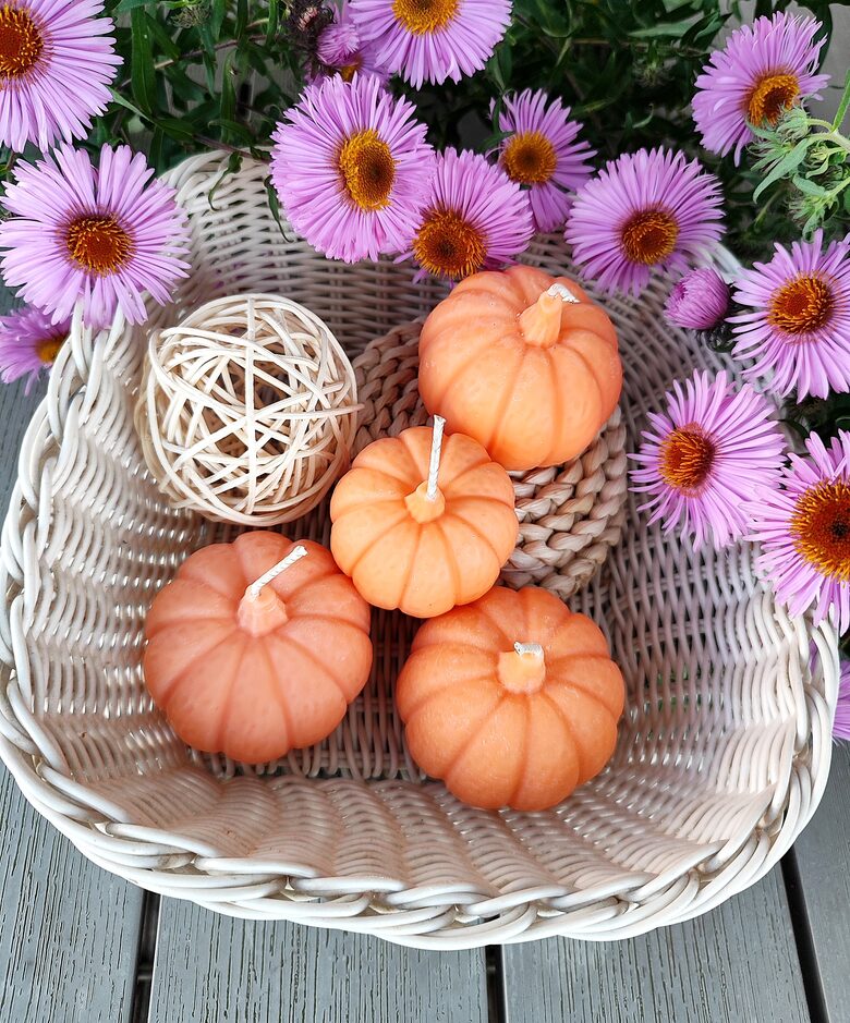 Dekoratīva sojas vaska svece Ķirbis