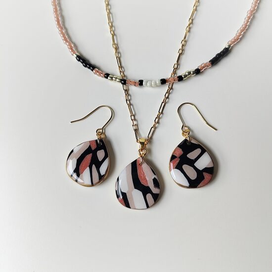 Colorful jewelry set, 3-piece