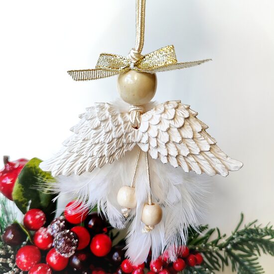Ziemassvētku dekors - eņģelis kastītē