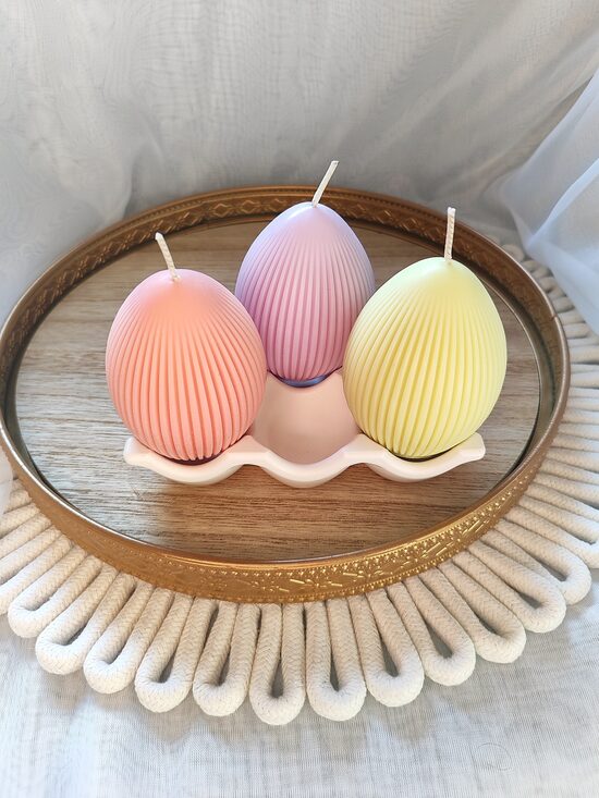 Easter egg candle set, 3 pcs.