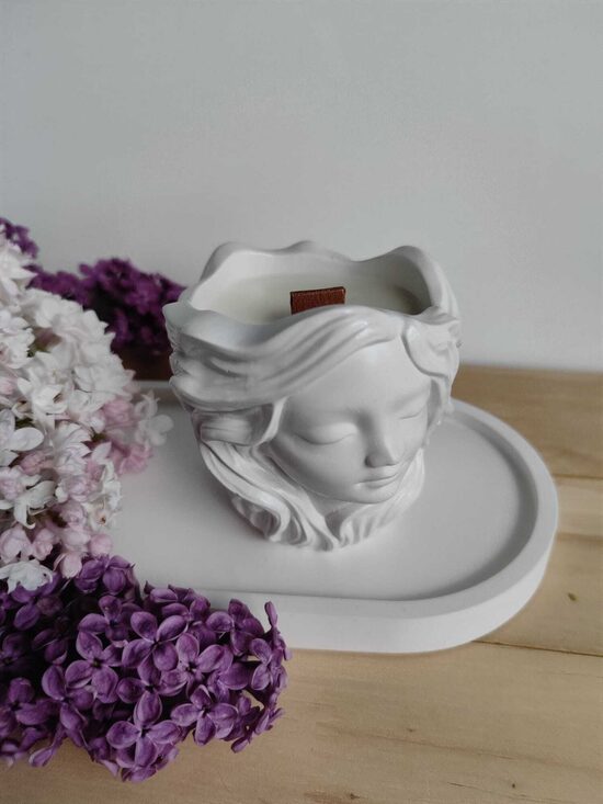 Soy wax candle in decorative vessel Girl