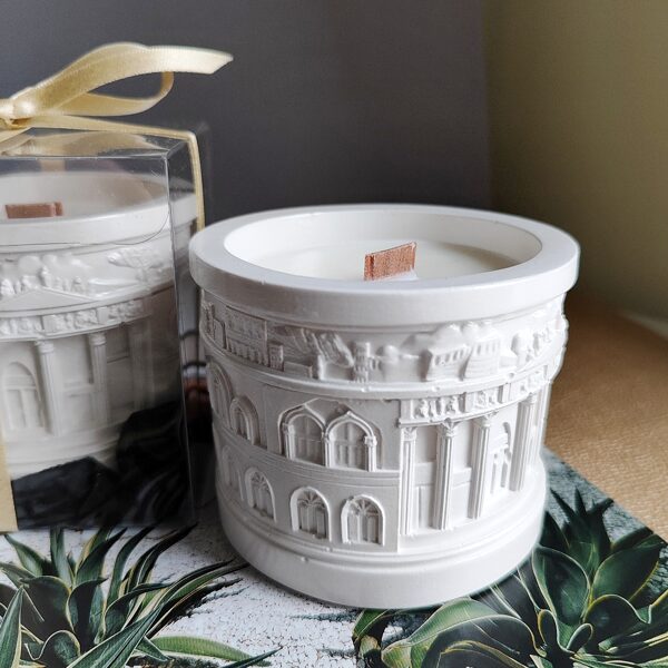 Sojas vaska svece ģipša traukā Grieķija