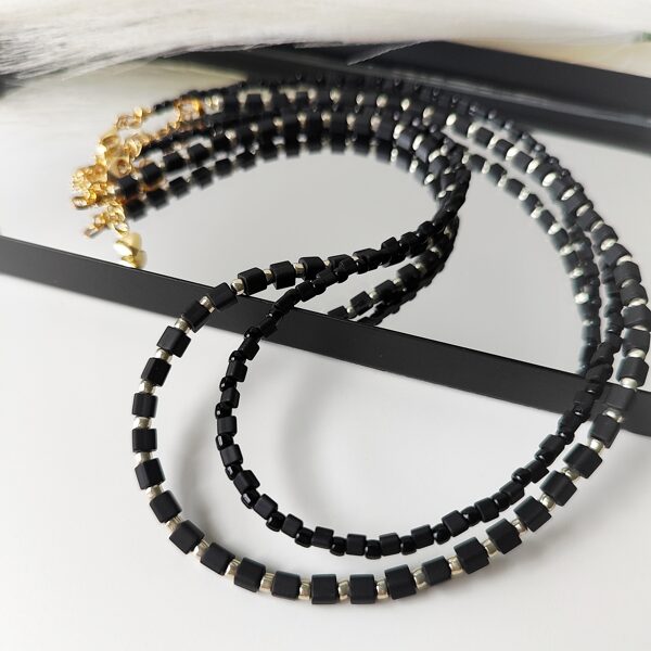 Elegant black glass bead necklaces for a timeless look